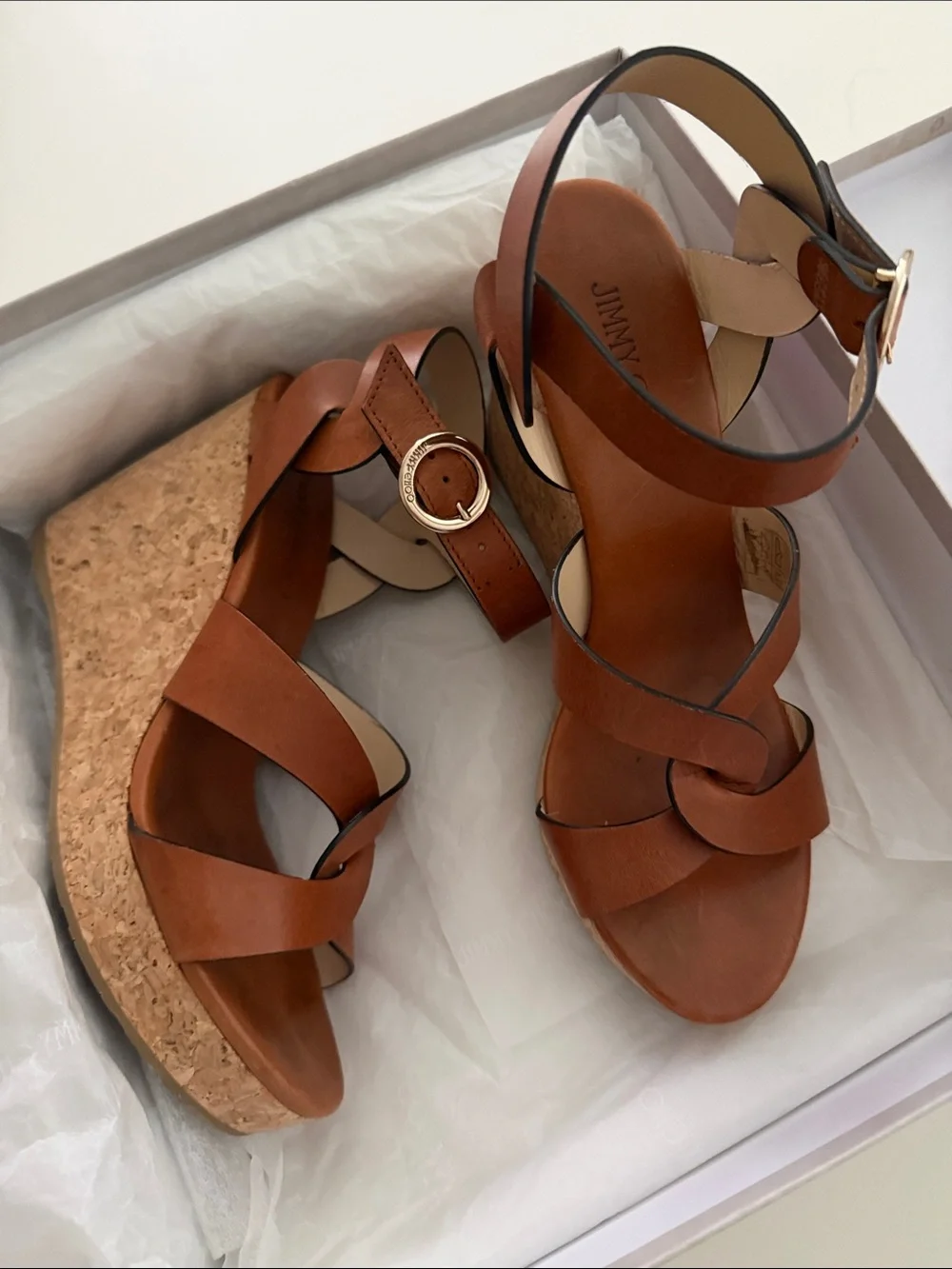Jimmy Choo Aleili Wedge Sandals size 40